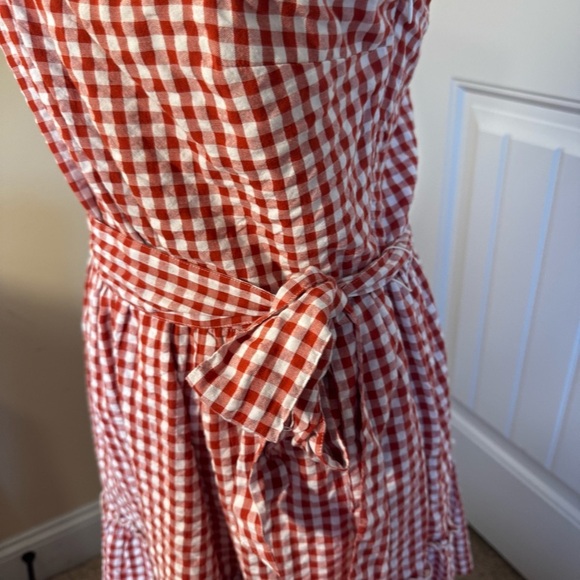Crown & Ivy Red Gingham One-Shoulder Dress NWT - Picture 9 of 11